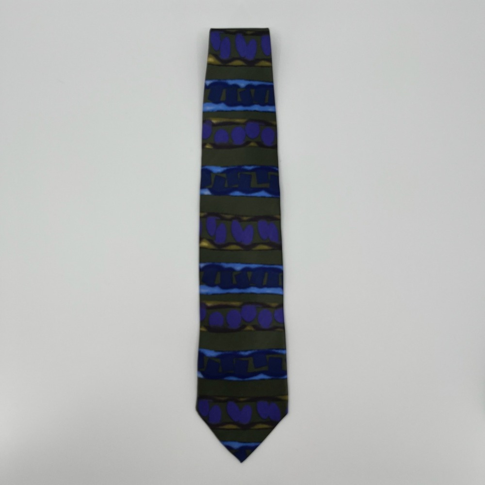 The DeSantis Collection Necktie Mens LOT of 4 Silk Ties Abstract Made in Italy - Picture 2 of 16